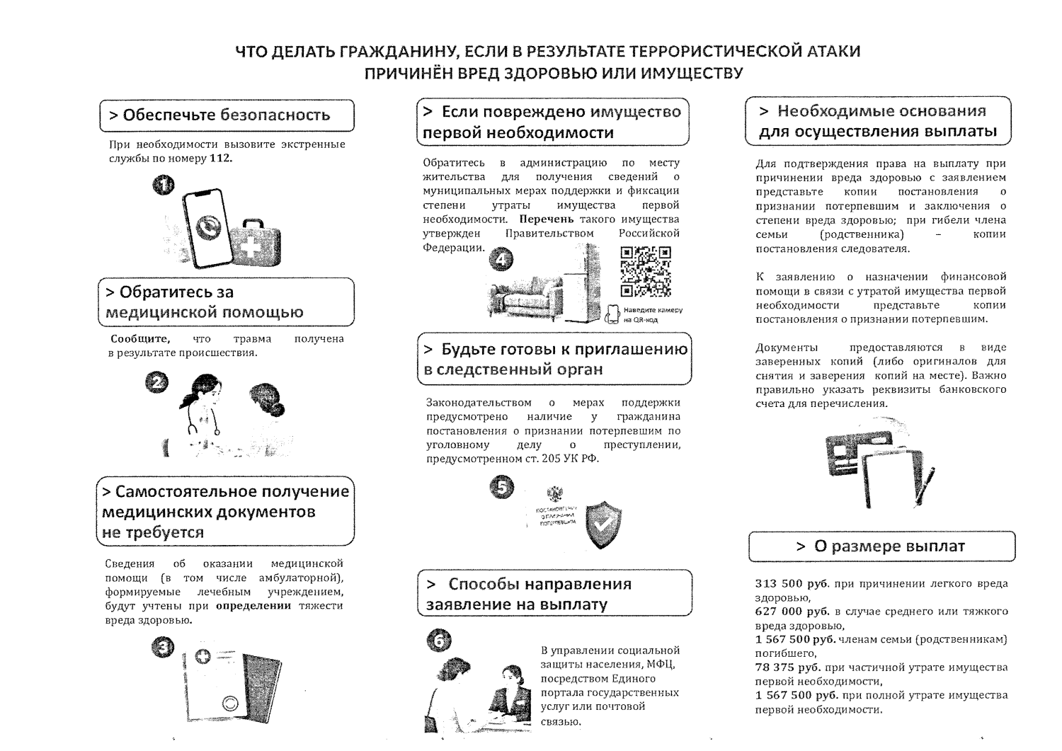 ЧТО ДЕЛАТЬ ГРАЖДАНИНУ, ЕСЛИ В РЕЗУЛЬТАТЕ ТЕРРОРИСТИЧЕСКОЙ АТАКИ ПРИЧИНЁН ВРЕД ЗДОРОВЬЮ ИЛИ ИМУЩЕСТВУ