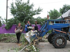 Село Новоукраинское - устраняя последствия непогоды