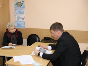 Приём граждан главой муниципалитета А.А. Шишикиным