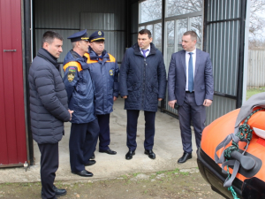 Район с рабочей поездкой посетил министр ГО и ЧС Краснодарского края Сергей Штриков