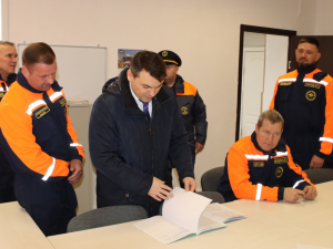 Район с рабочей поездкой посетил министр ГО и ЧС Краснодарского края Сергей Штриков