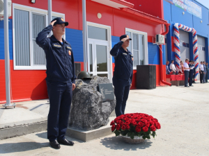 Сегодня в с. Николенском состоялось торжественное открытие пожарного депо, которая станет надежной защитой для 18 населенных пунктов.