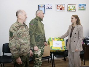 Подарки от ребят бойцам